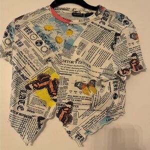 Bershka Crop Top Size Medium